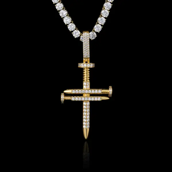 Nail Cross Pendant